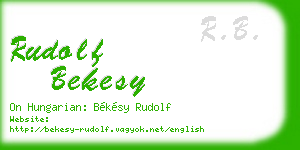 rudolf bekesy business card